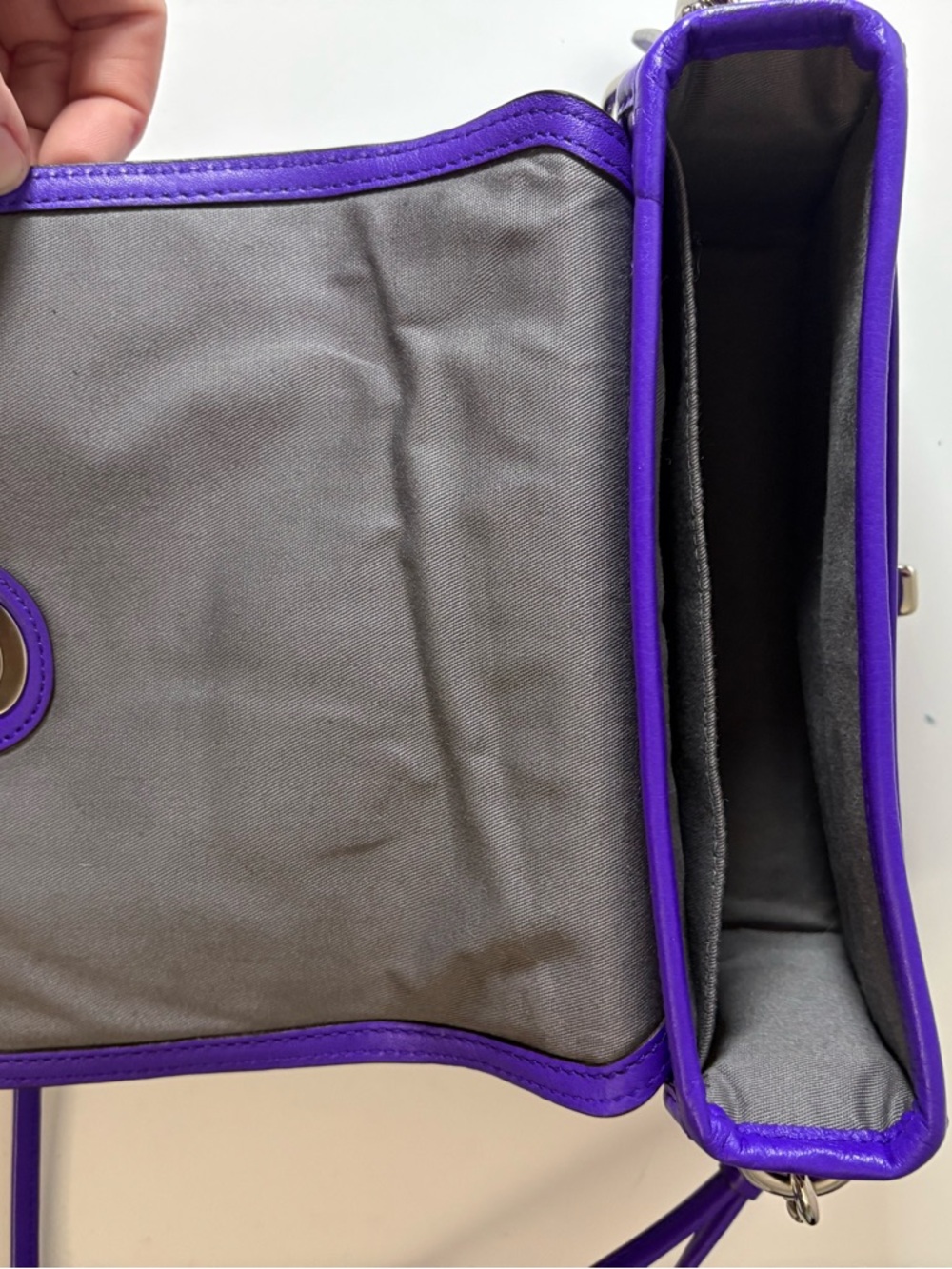 Coach Legacy Crossbody Bag #19914 Penny Ultraviolet Purple - Picture 5 of 9